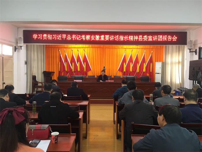 陶才到万佛湖镇开展学习贯彻习近平总书记考察安徽重要讲话指示精神宣讲报告.jpg
